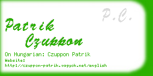 patrik czuppon business card